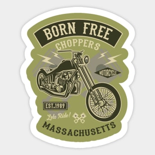 Born Free Motorcycle Sticker